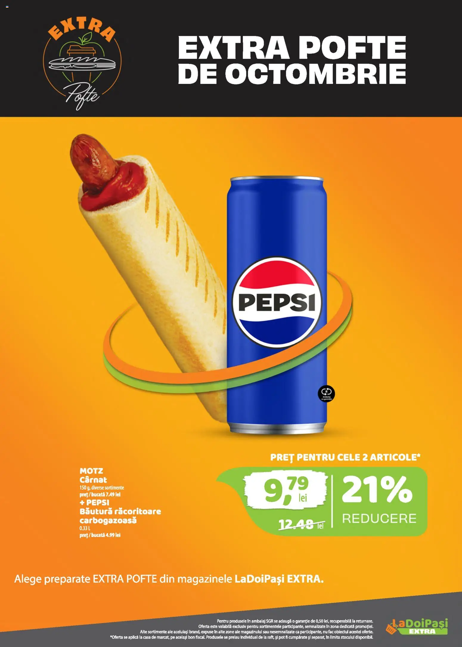 Previzualizarea de cataloage: LaDoiPași LaDoiPași Catalog extra valabil de la 16.10.2026 - Pepsi, Aplică, Bautura racoritoare