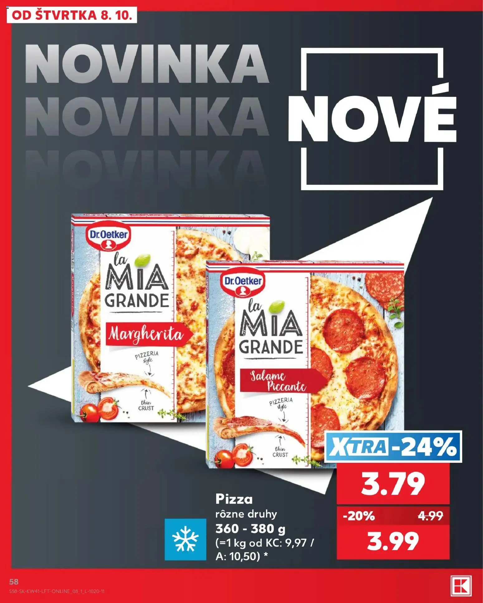 Náhľad Kaufland letáku platného od 08.10.2026 - Pizza