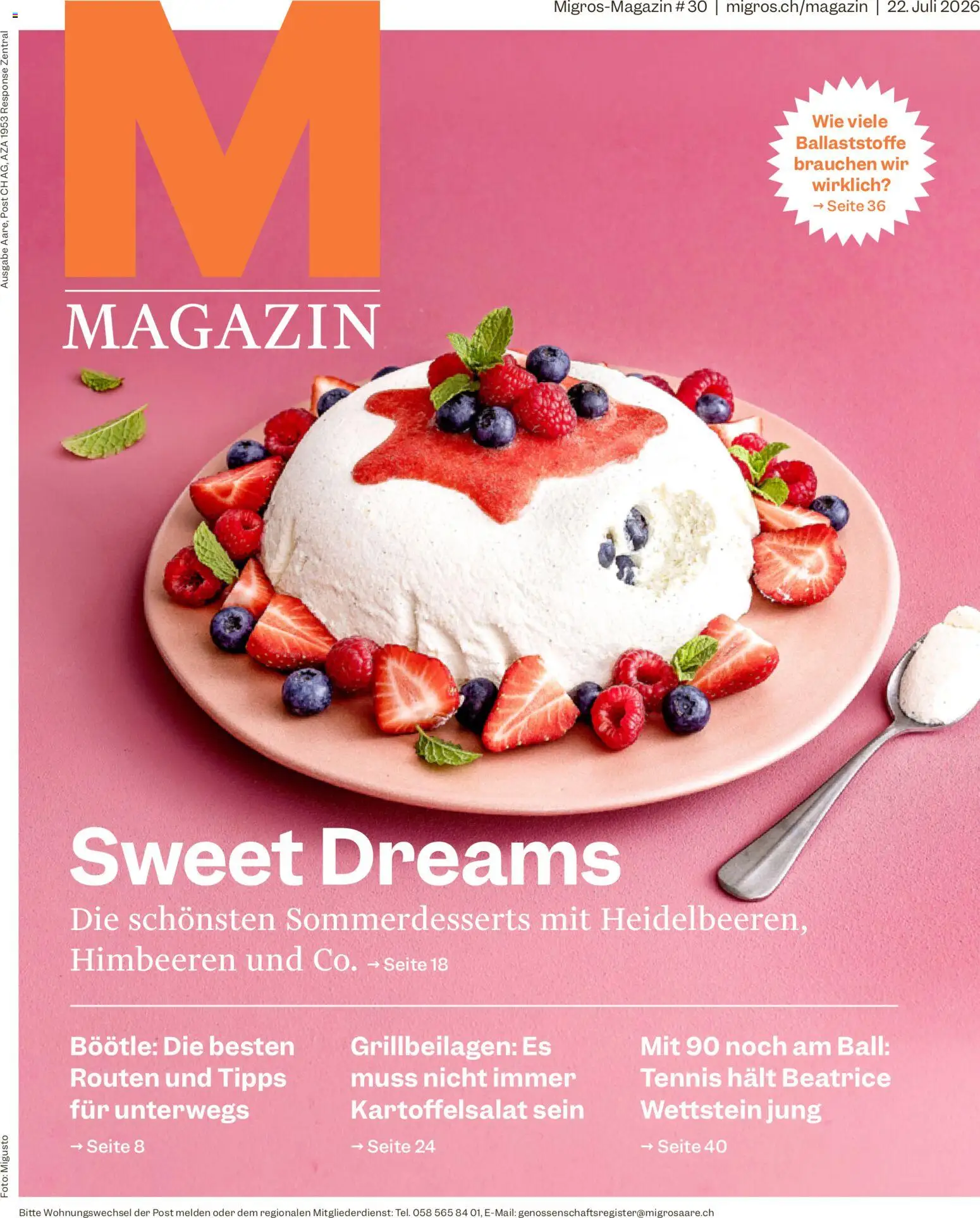 Vorschau des Merkblatts Migros aktionen Magazin vom Shop Migros gültig von 22.07.2026 bis 27.07.2026 - Magazin