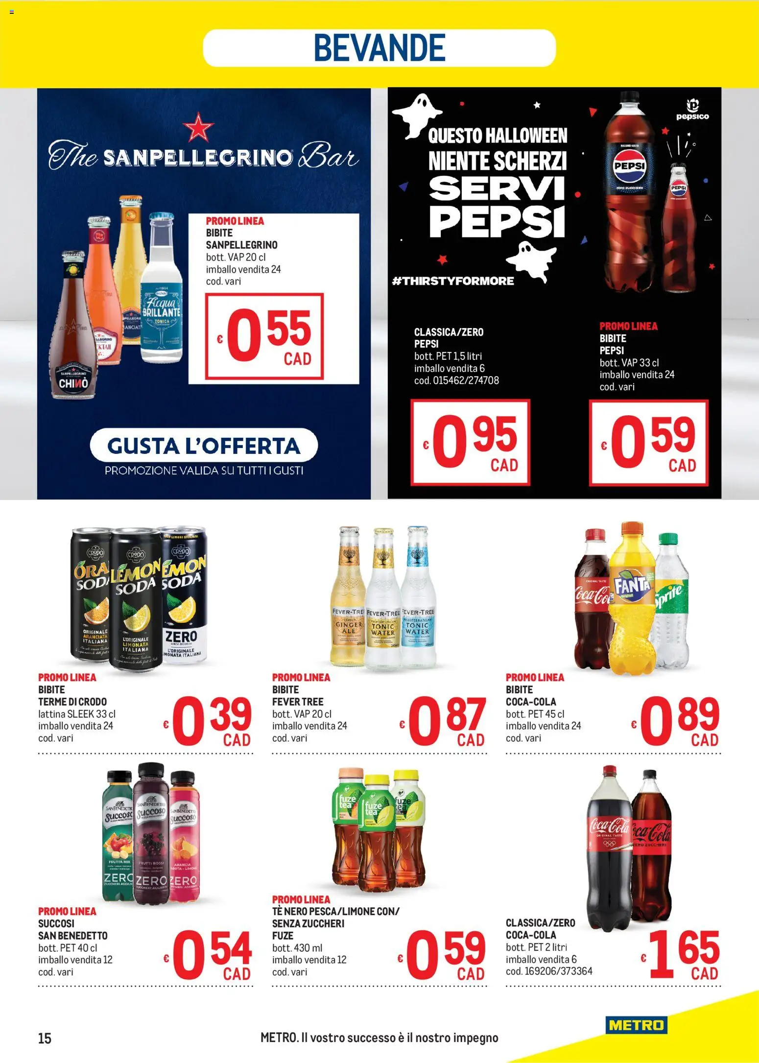 Anteprima dell'opuscolo Metro volantino dal negozio Metro valido da 22/10/2026 - The, Zucchero, Arancia, Pepsi, Sprite, Tè, Limonata, Tè nero