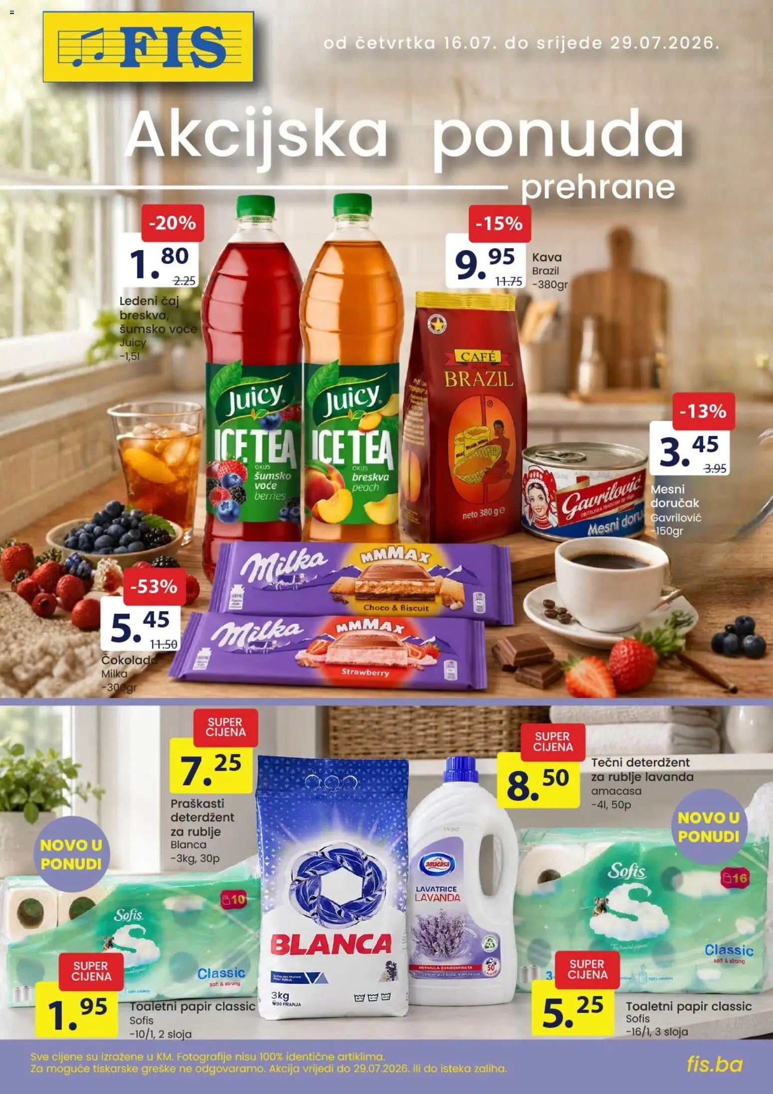 Pregled letka FIS Akcijska ponuda trgovine FIS vrijedi od 16.07.2026