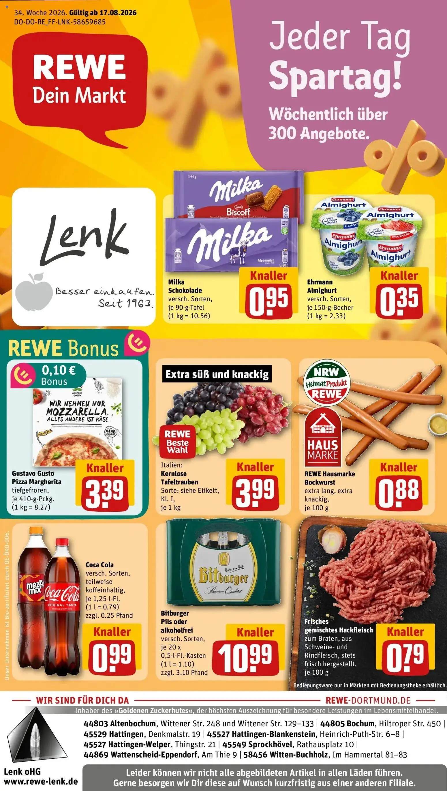 Vorschau von dem Prospekt des Geschäftes Rewe, gültig ab dem 17.08.2026