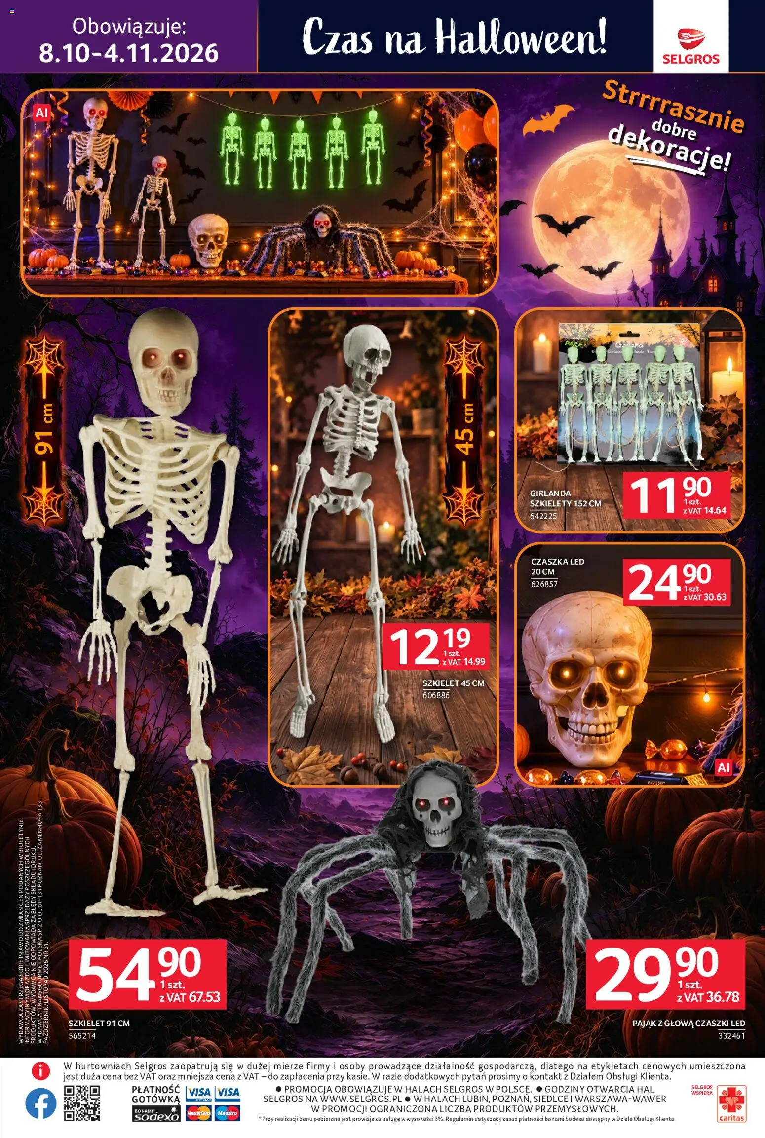 Pogląd gazetki "Selgros cash&carry gazetka - Halloween" ze sklepu Selgros cash&carry ważnej od 08.10.2026 - Girlanda, Dekoracje