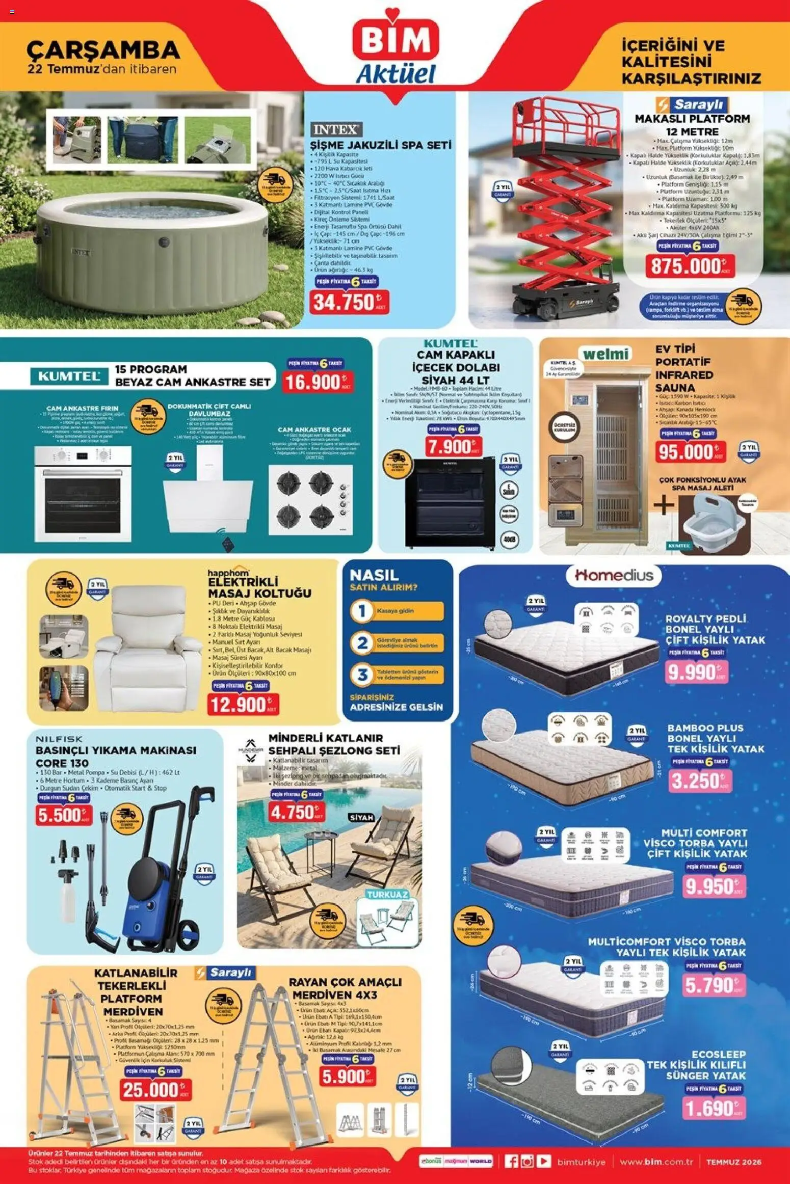 BİM BİM - Katalog Çarşamba 22.07.2026 - Broşürünün önizlemesi