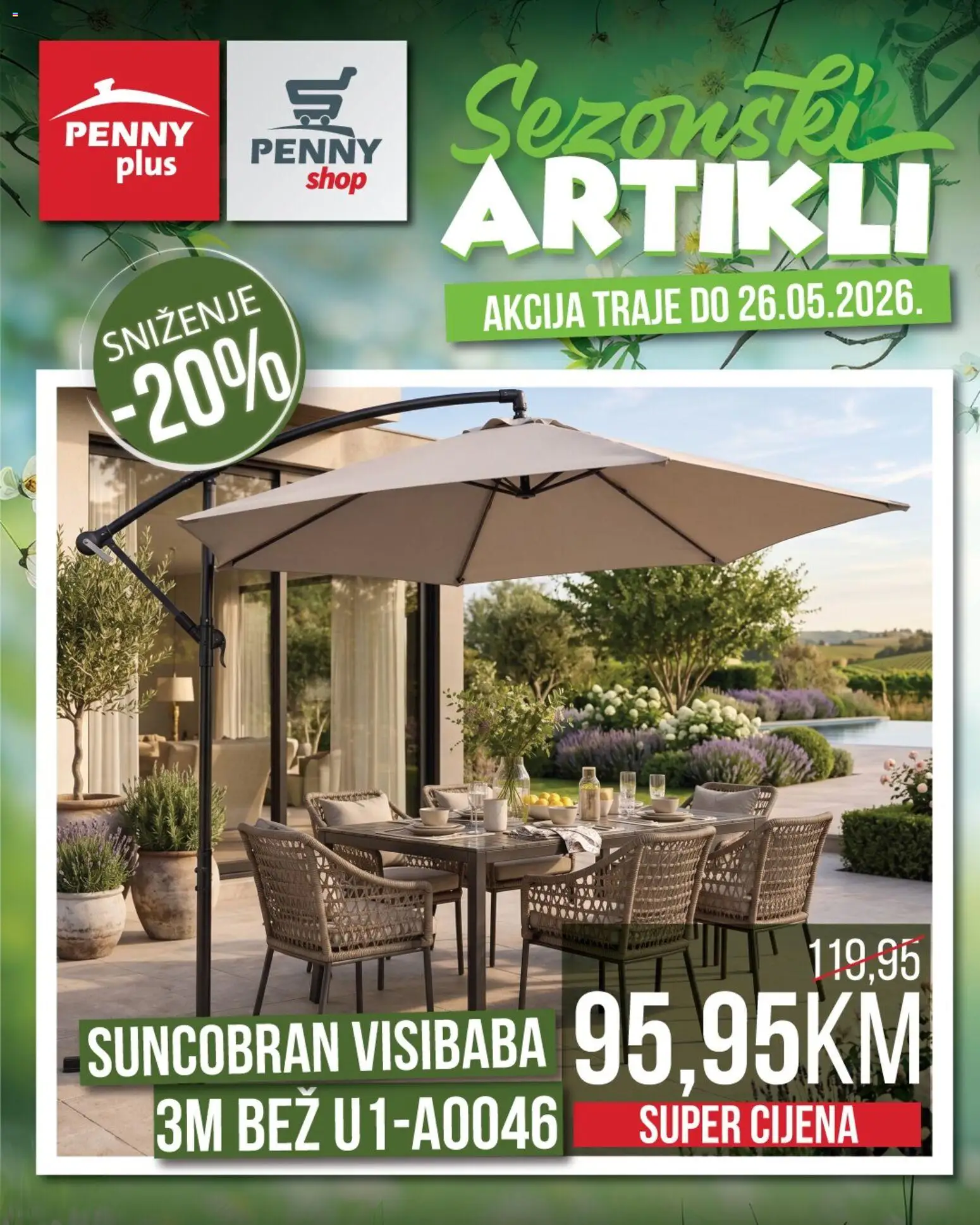 Pregled letka Penny Plus sezonski artikli trgovine Penny Plus vrijedi od 21.05.2026