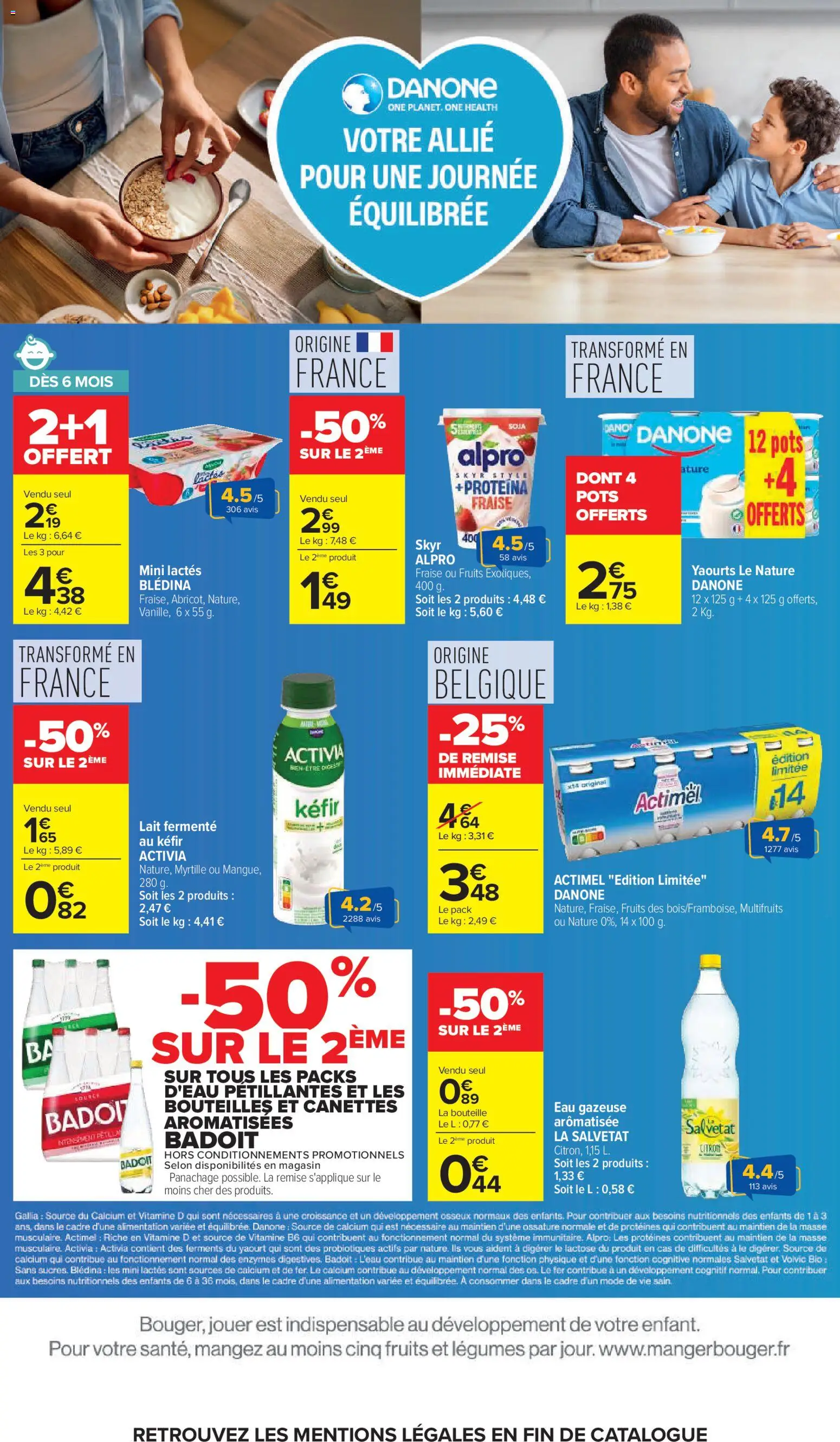 Prévisualisation de Carrefour Vos promos du quotidien du magasin Carrefour formulaire valide 27/10/2026 - Alimentation, Fraise, Yaourt, Cadre, Volvic, Lait fermenté, Badoit, Eau gazeuse