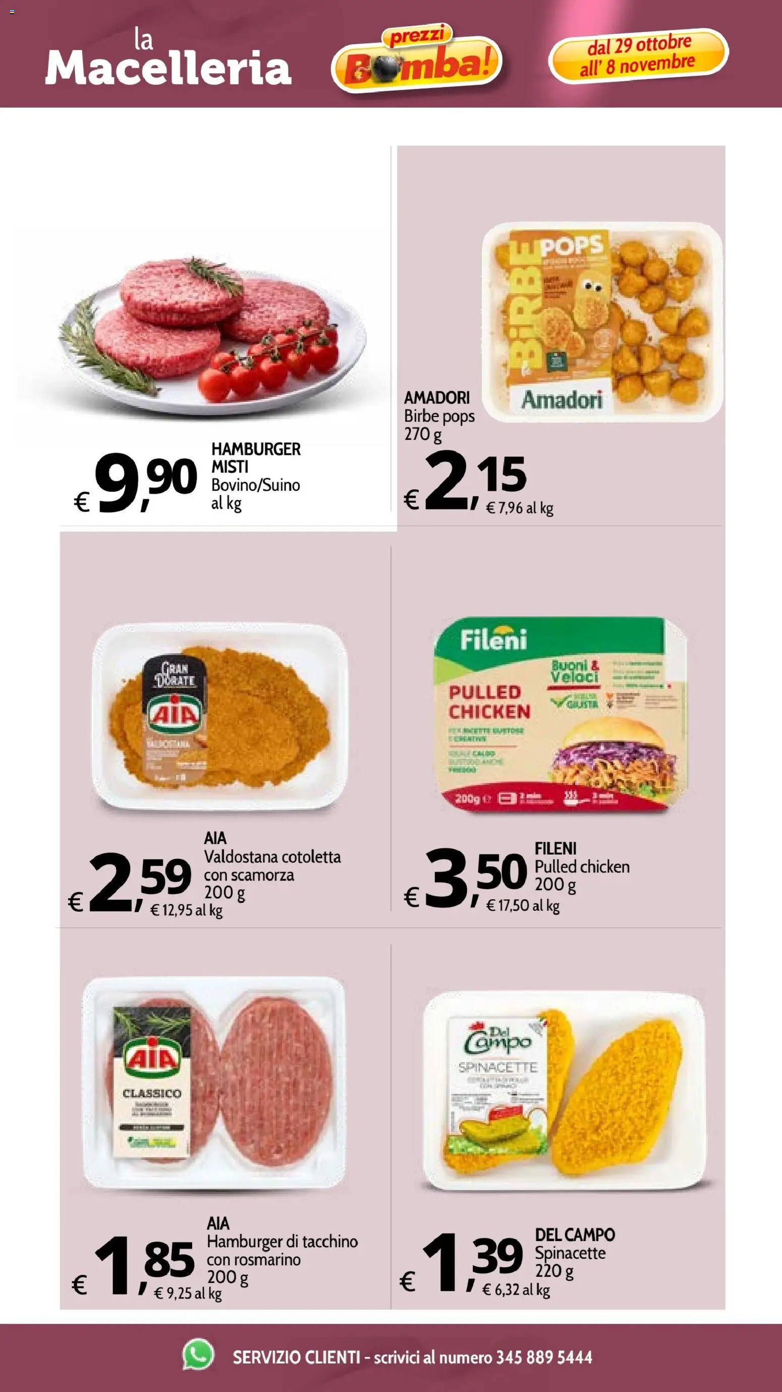 Anteprima dell'opuscolo Primo Prezzo volantino dal negozio Primo Prezzo valido da 29/10/2026 - Hamburger, Tacchino, Rosmarino