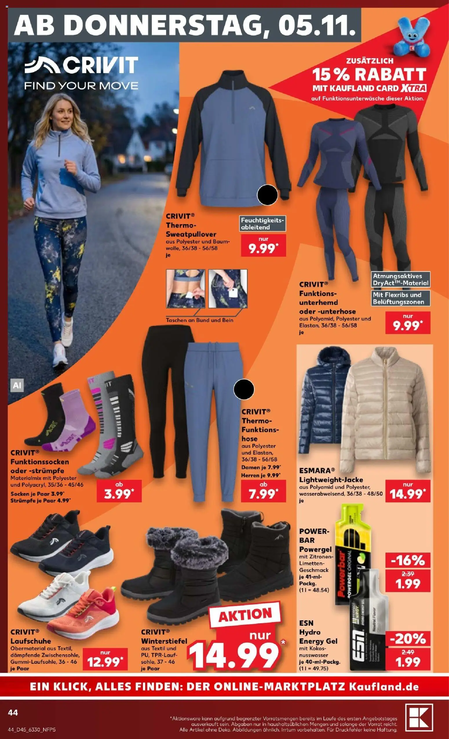 Vorschau von dem Prospekt des Geschäftes Kaufland, gültig ab dem 02.11.2026 - Laufschuhe, Hose, Socken, Zitronen, Energy, Limetten, Strümpfe, Unterhemd
