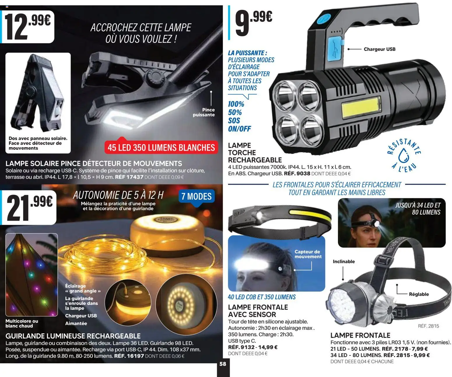 Prévisualisation de Shopix Catalogue Autome-Hiver 2026/2027 du magasin Shopix formulaire valide 01/09/2026 - Décoration, Piles, Lampe frontale, Combinaison, USB, Éclairage, Lampe solaire, Chargeur USB