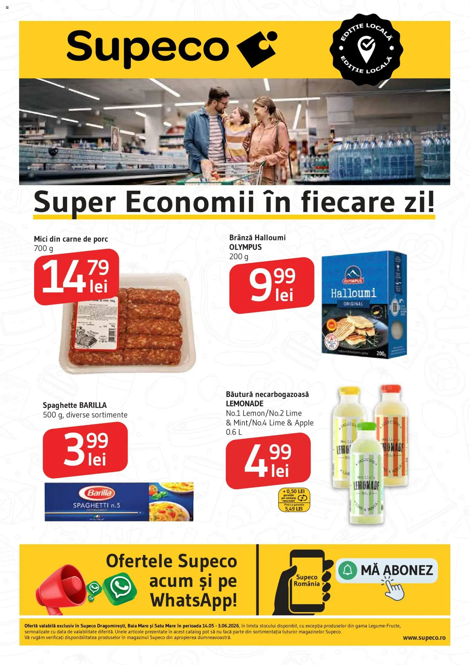 Previzualizarea de cataloage: Supeco Supeco Catalog Dragomiresti valabil de la 14.05.2026 - Apple, Mici, Brânză, Lime, Carne De Porc, Barilla