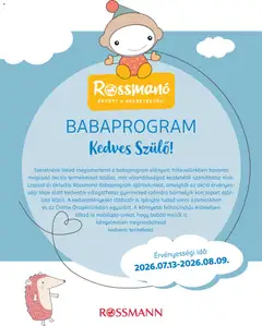 Rossmann - Rossmann Babaprogram megtekintése, amely érvényes 2026.07.13.-től