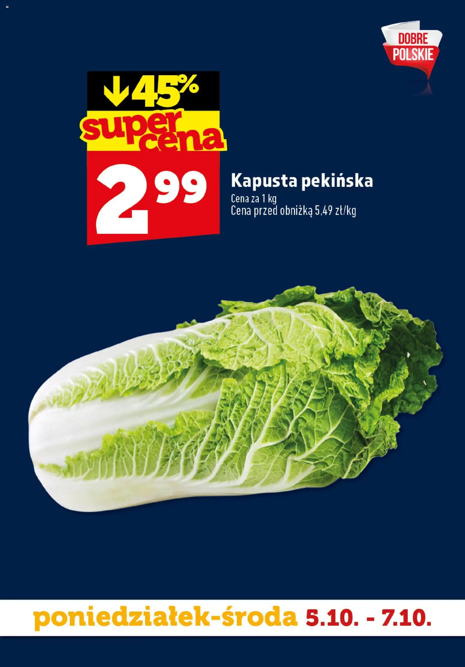 Pogląd gazetki "Topaz gazetka - Superstart tygodnia" ze sklepu Topaz ważnej od 05.10.2026 - Kapusta, Kapusta pekińska