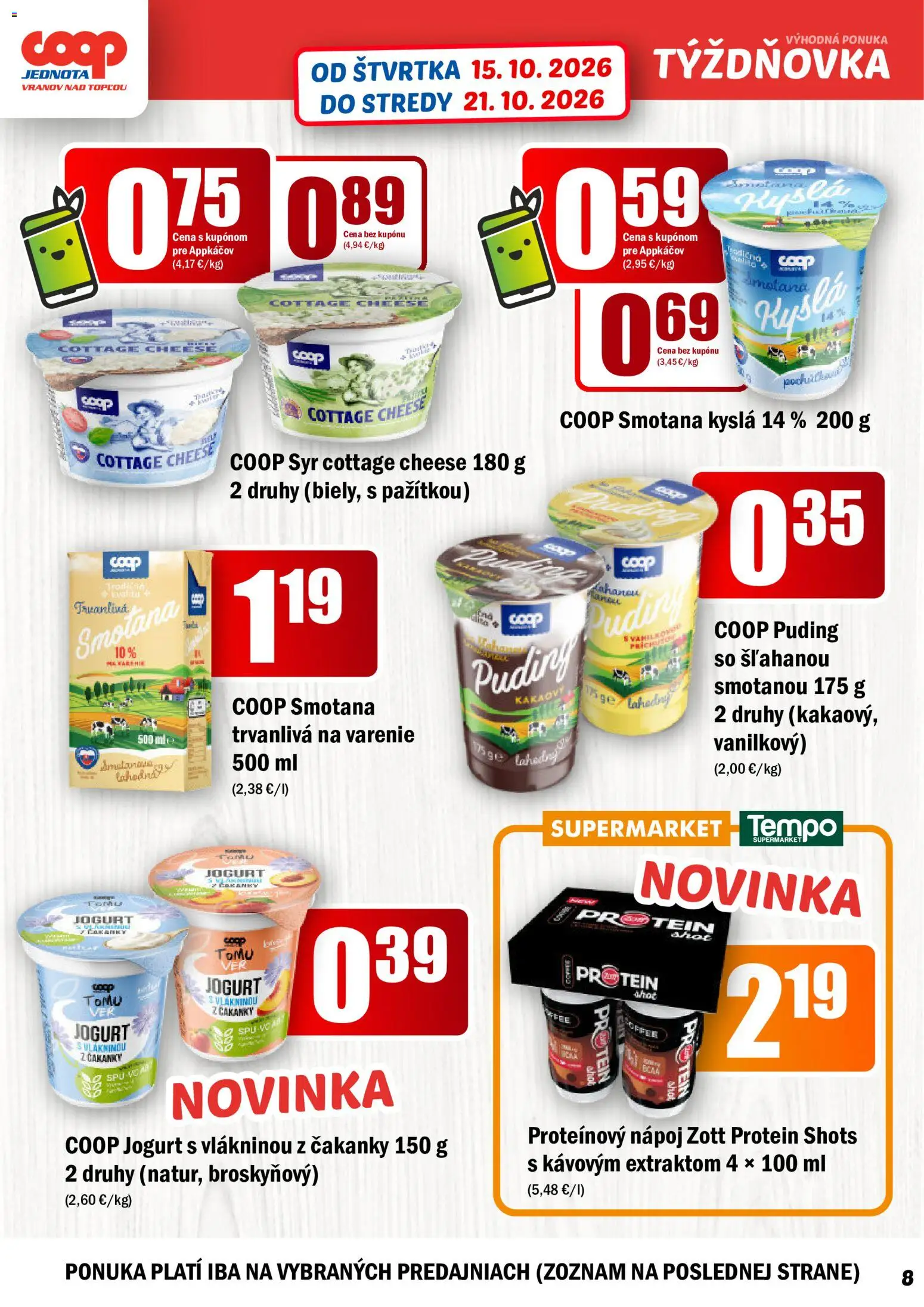 Náhľad COOP Jednota letáku platného od 15.10.2026