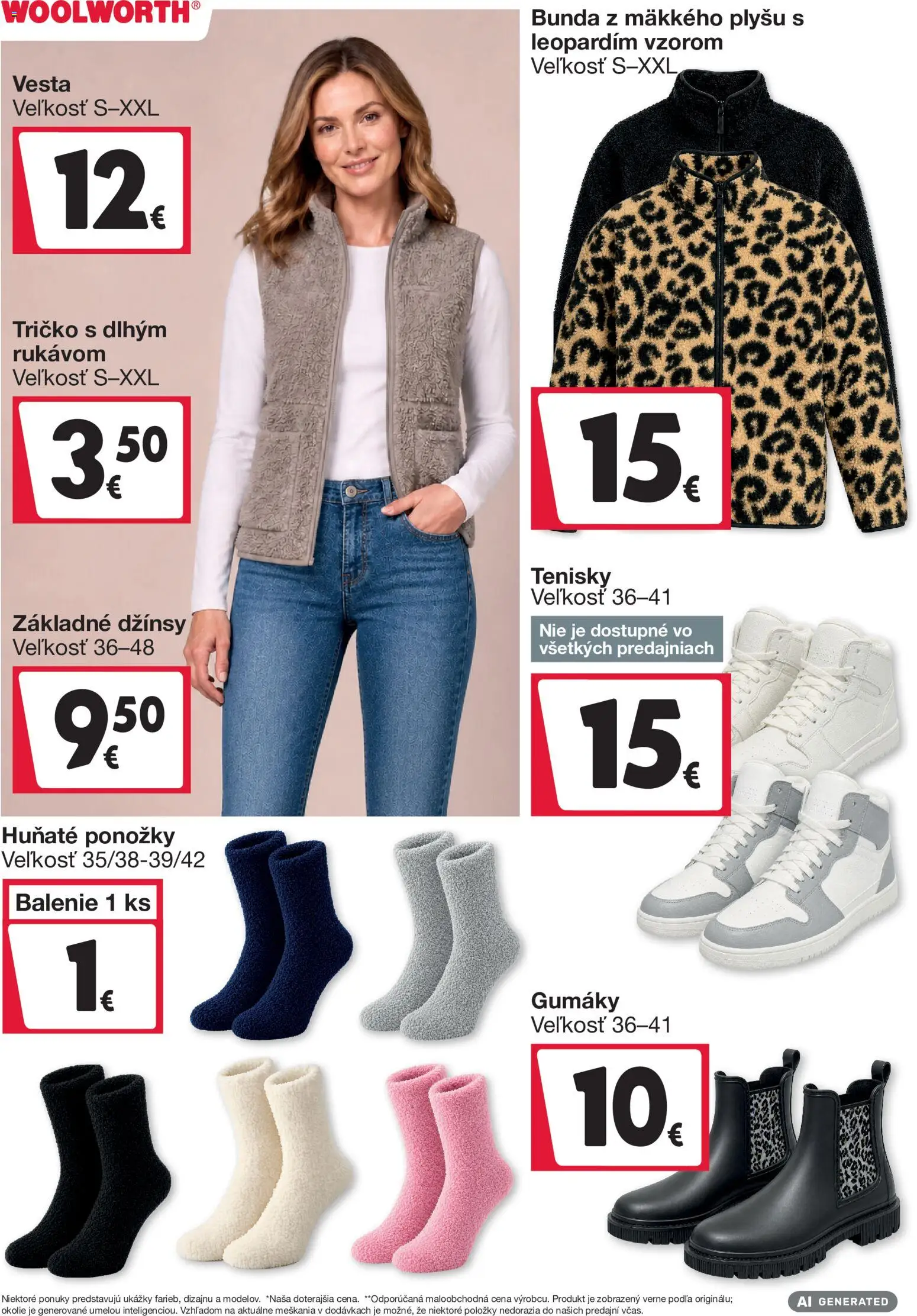 Náhľad Woolworth letáku platného od 11.09.2026 - Tenisky, Tričko, Ponožky, Bunda, Vesta, Gumáky