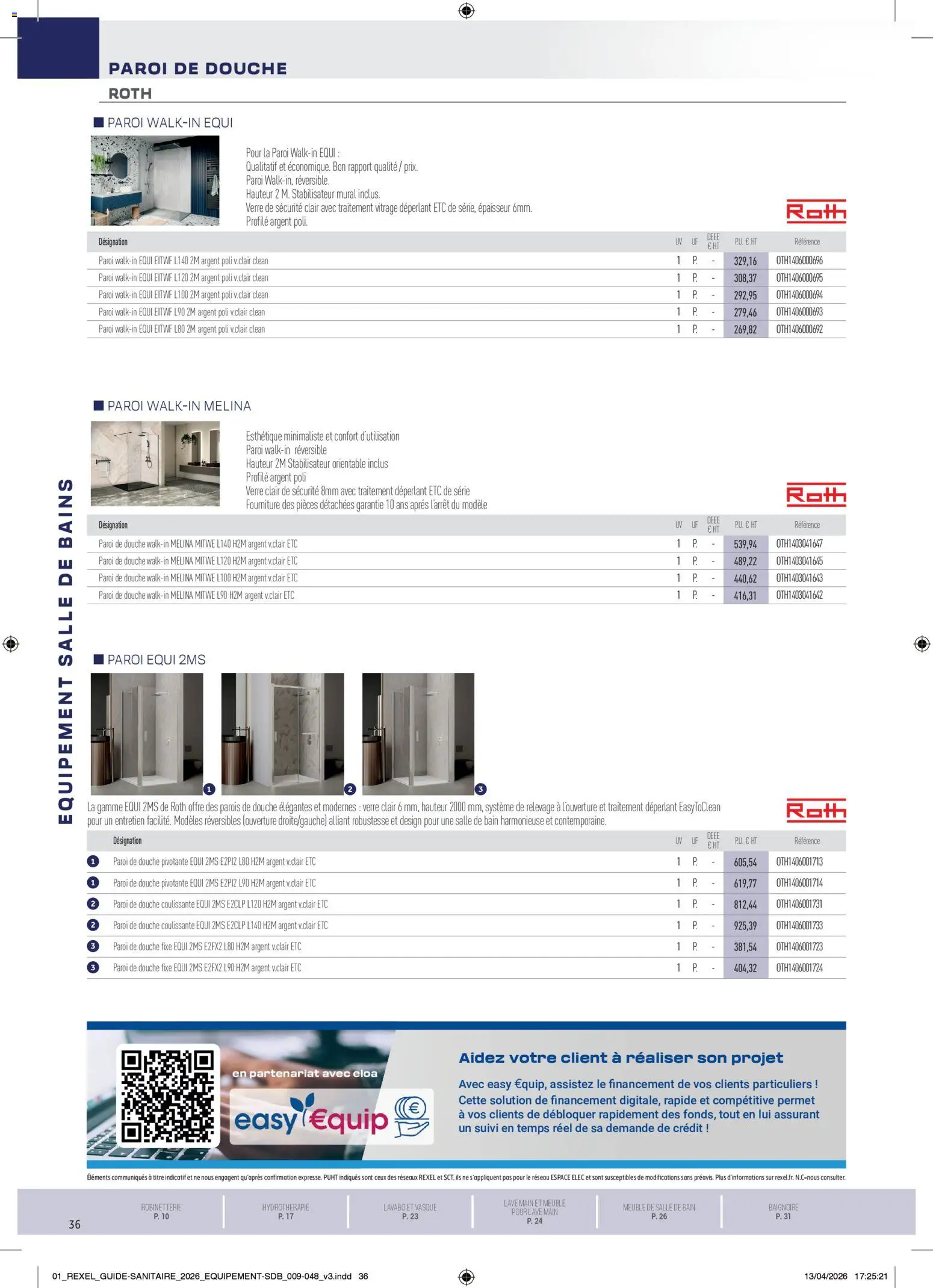 Prévisualisation de Rexel - Brochure Sanitaire du magasin Rexel formulaire valide 20/04/2026 - Meuble, Baignoire, Douche, Meuble de salle de bain, Lavabo