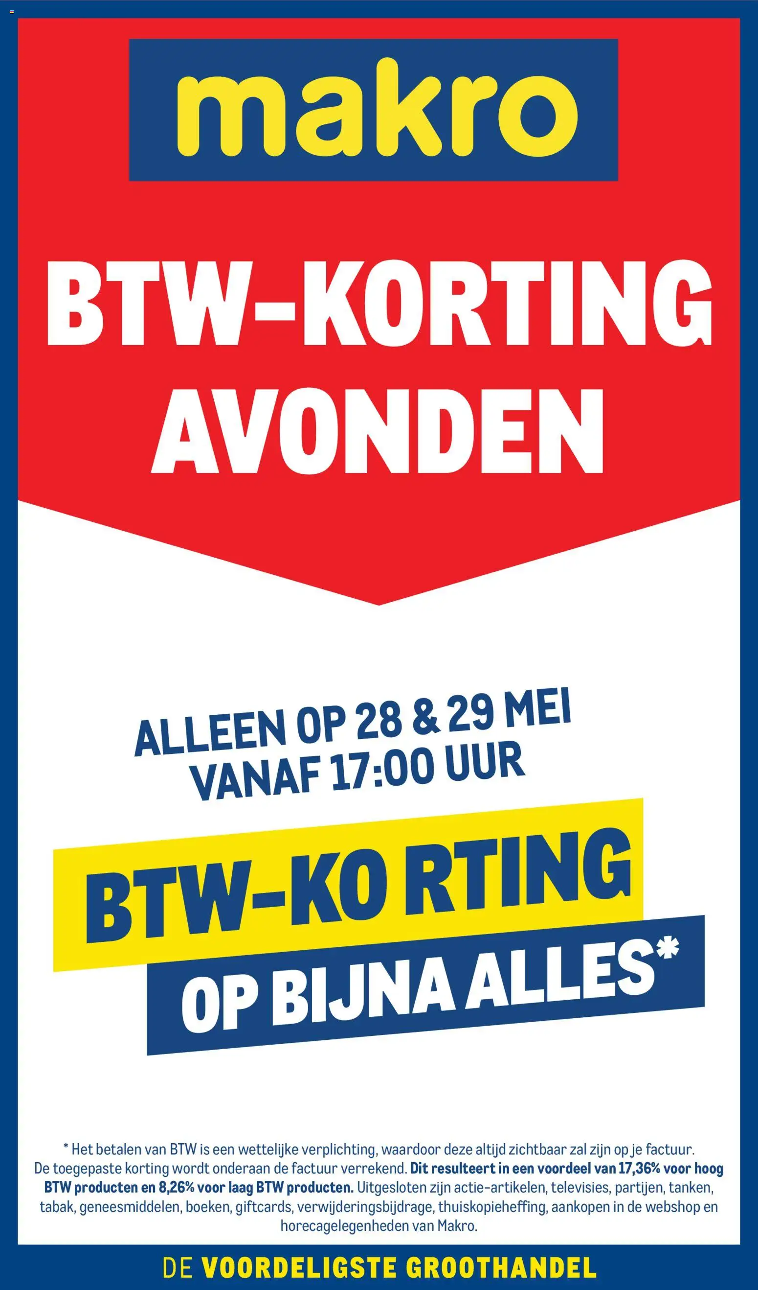 Voorbeeld van Makro folder - BTW-korting avonden van winkel Makro geldig vanaf 28-05-2026