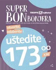 Pregled letka mojMarket Super BONbonjera trgovine mojMarket vrijedi od 01.09.2026
