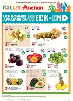 Prévisualisation de Auchan les bons plans du week-end dans votre hyper du magasin Auchan formulaire valide 17/09/2026