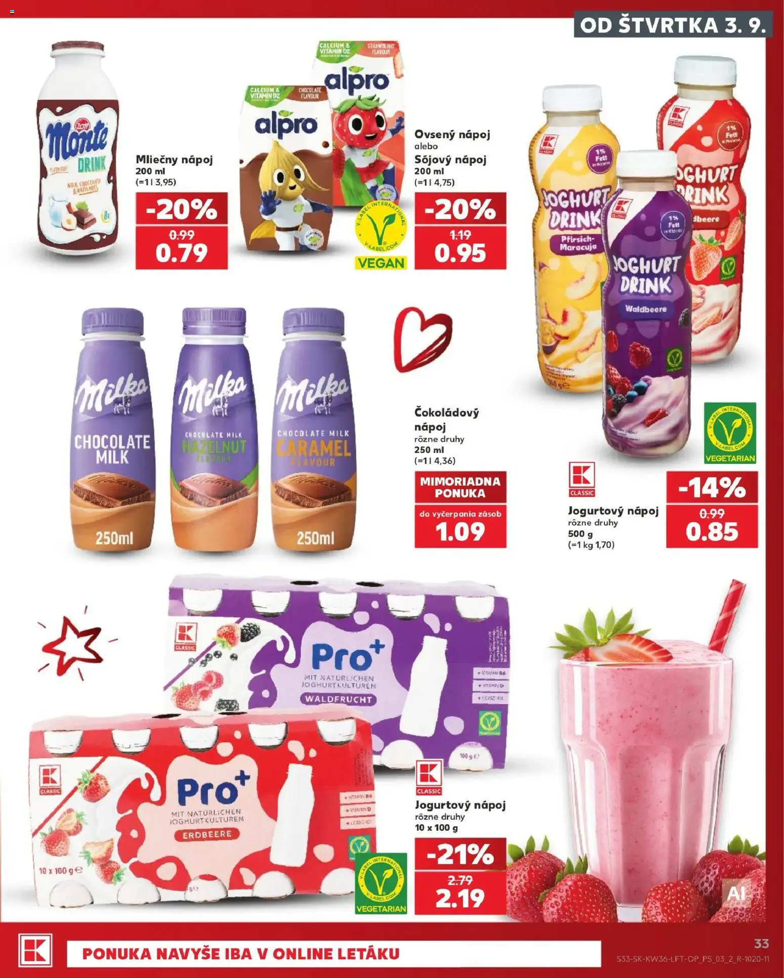 Náhľad Kaufland letáku platného od 03.09.2026 - Kel, Milka, Mak, Alpro