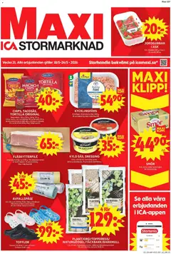 Förhandsgranska reklamblad Stockholm från butik ICA Maxi gäller från 18/05/2026