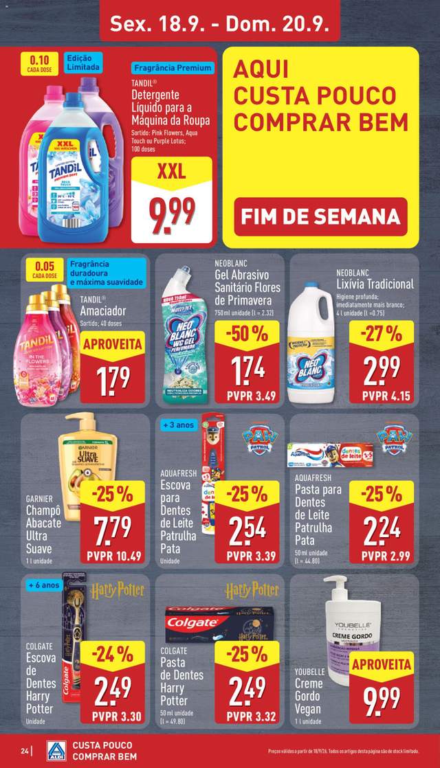 Novo folheto Aldi a partir de 14/09