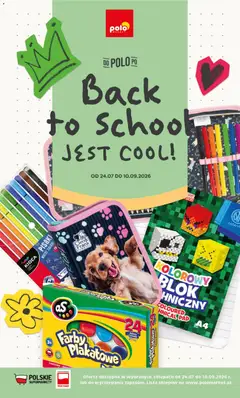 Pogląd gazetki "POLOmarket gazetka - Back to school" ze sklepu POLOmarket ważnej od 24.07.2026