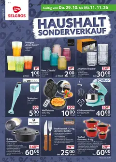 Vorschau von dem Prospekt des Geschäftes Selgros, gültig ab dem 29.10.2026
