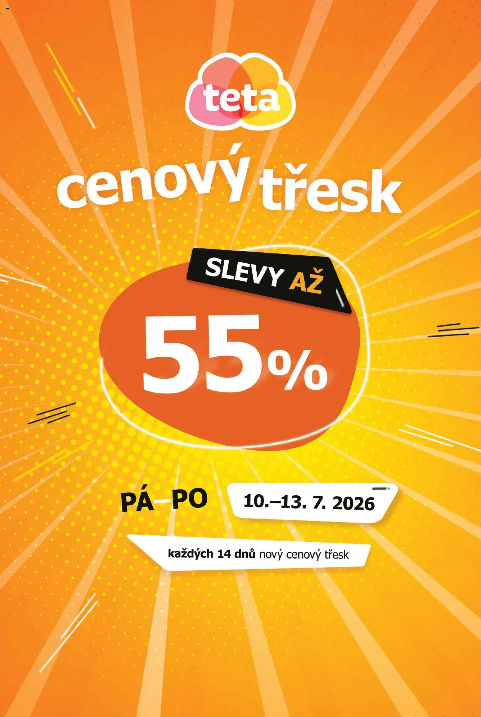 Náhled nabídky: TETA Drogerie TETA Drogerie leták - Cenový třesk platný od 10.07.2026