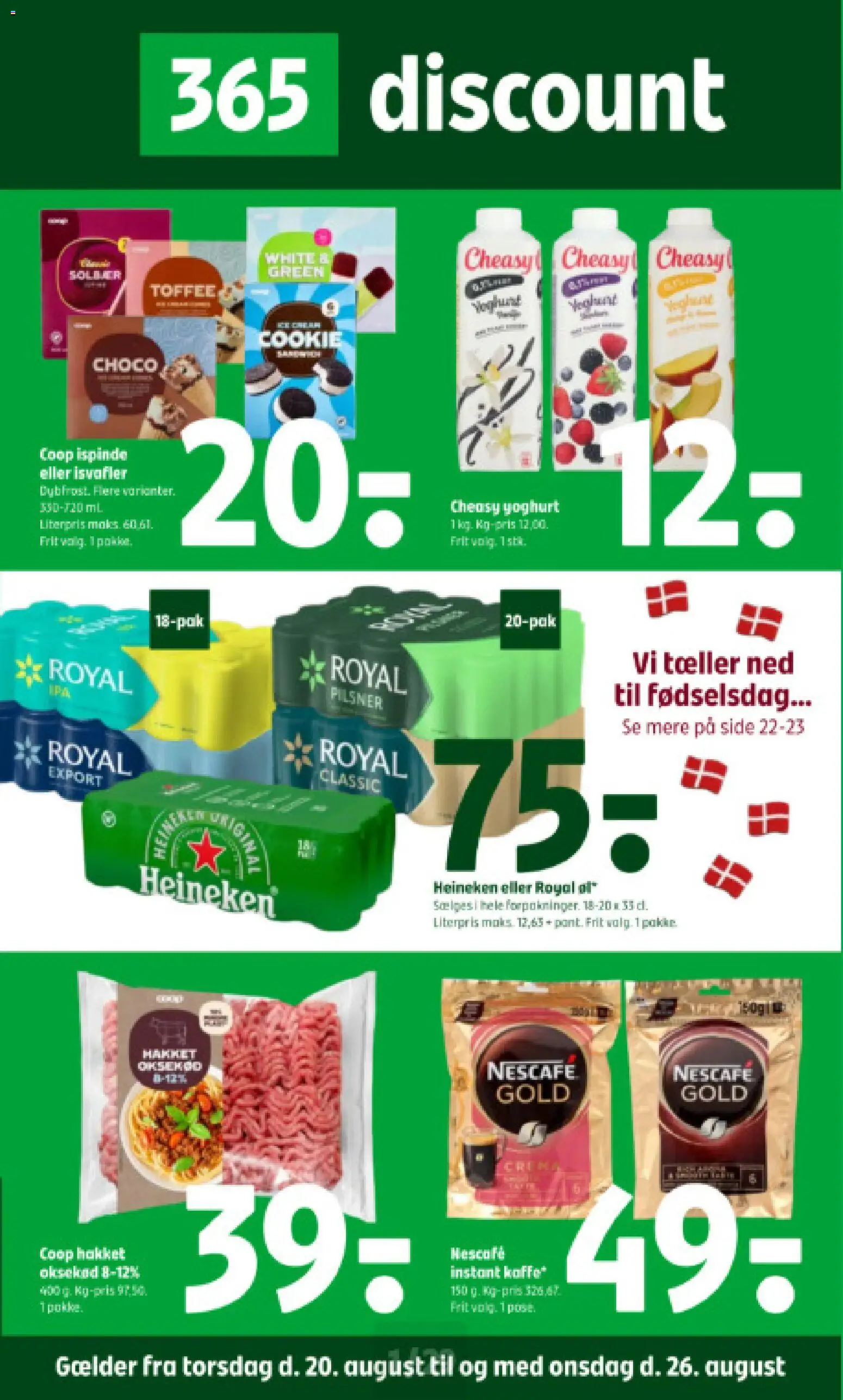 Eksempel på tilbudsavis Coop 365 - Tilbudsavis uge 34 fra butik Coop 365 gyldig fra 20/08/2026