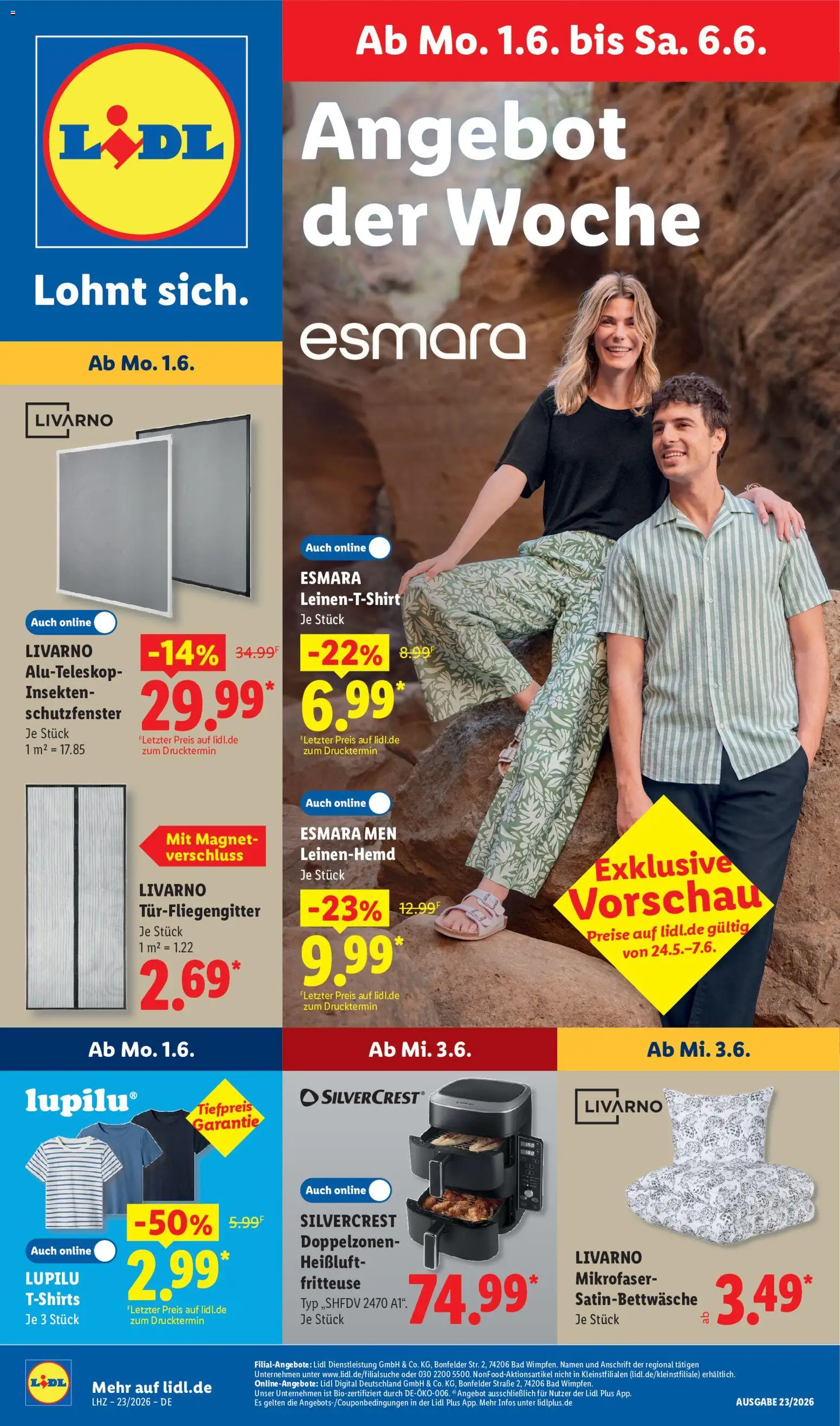 Vorschau von dem Prospekt des Geschäftes Lidl, gültig ab dem 01.06.2026
