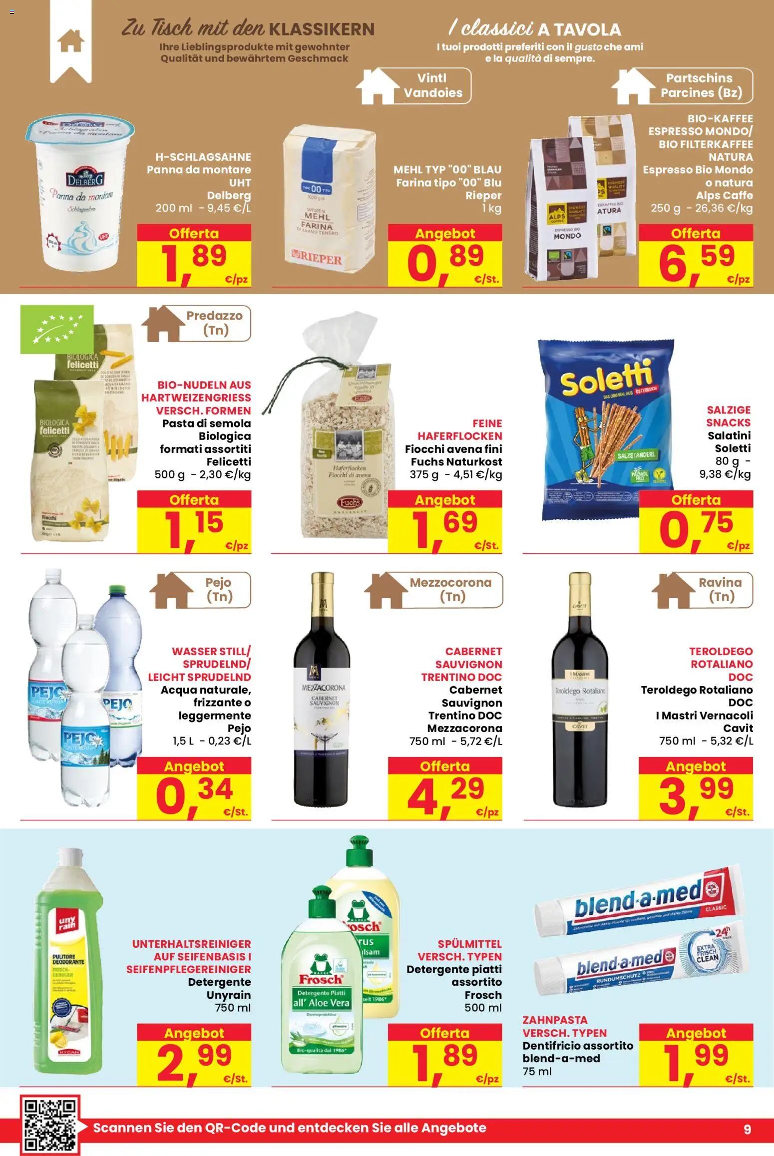 Anteprima dell'opuscolo Despar volantino Egna dal negozio Despar valido da 29/10/2026 - Pasta, Acqua, Farina, Panna, Semola, Dentifricio, Panna da montare, Farina tipo 00