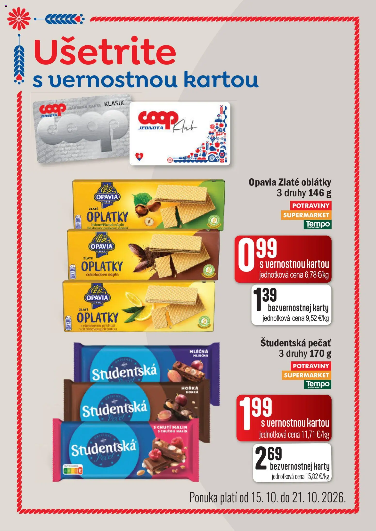 Náhľad COOP Jednota letáku platného od 15.10.2026