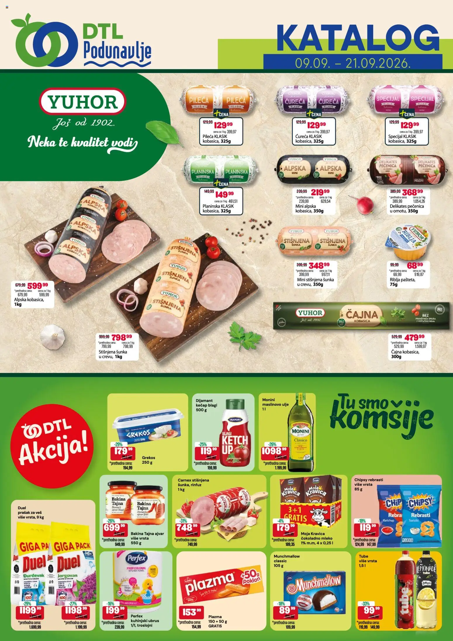 Pregled Podunavlje kataloga - važi od 09.09.2026