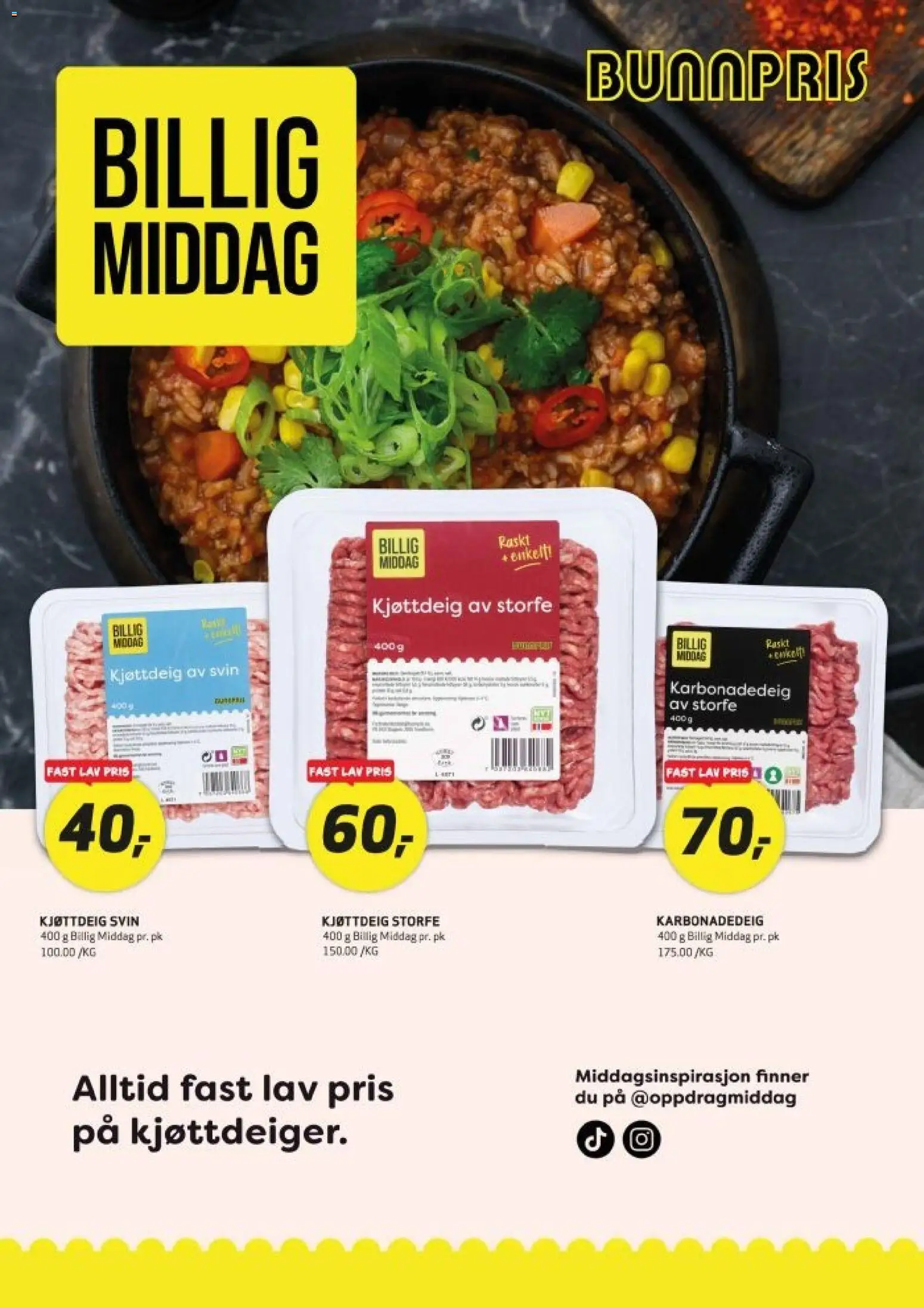 Forhåndsvis Bunnpris kundeavis Ukens helgekupp! fra butikk Bunnpris gyldig fra 20/08/2026