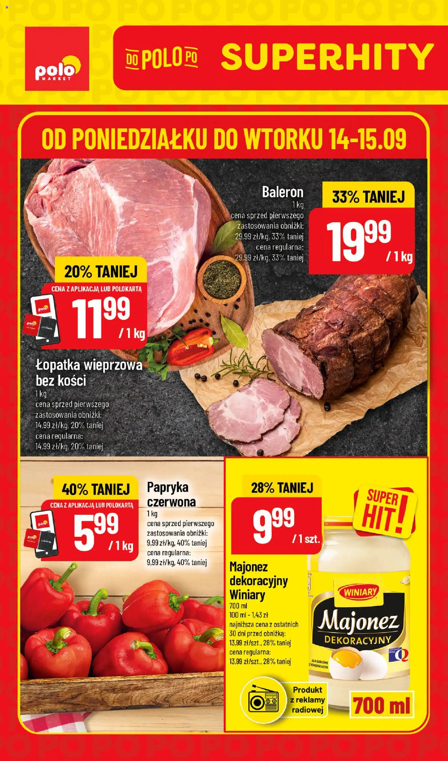 Pogląd gazetki "POLOmarket gazetka - Super Hity" ze sklepu POLOmarket ważnej od 14.09.2026