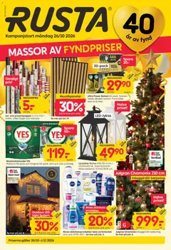Förhandsgranska reklamblad Rusta erbjudanden från butik Rusta gäller från 26/10/2026