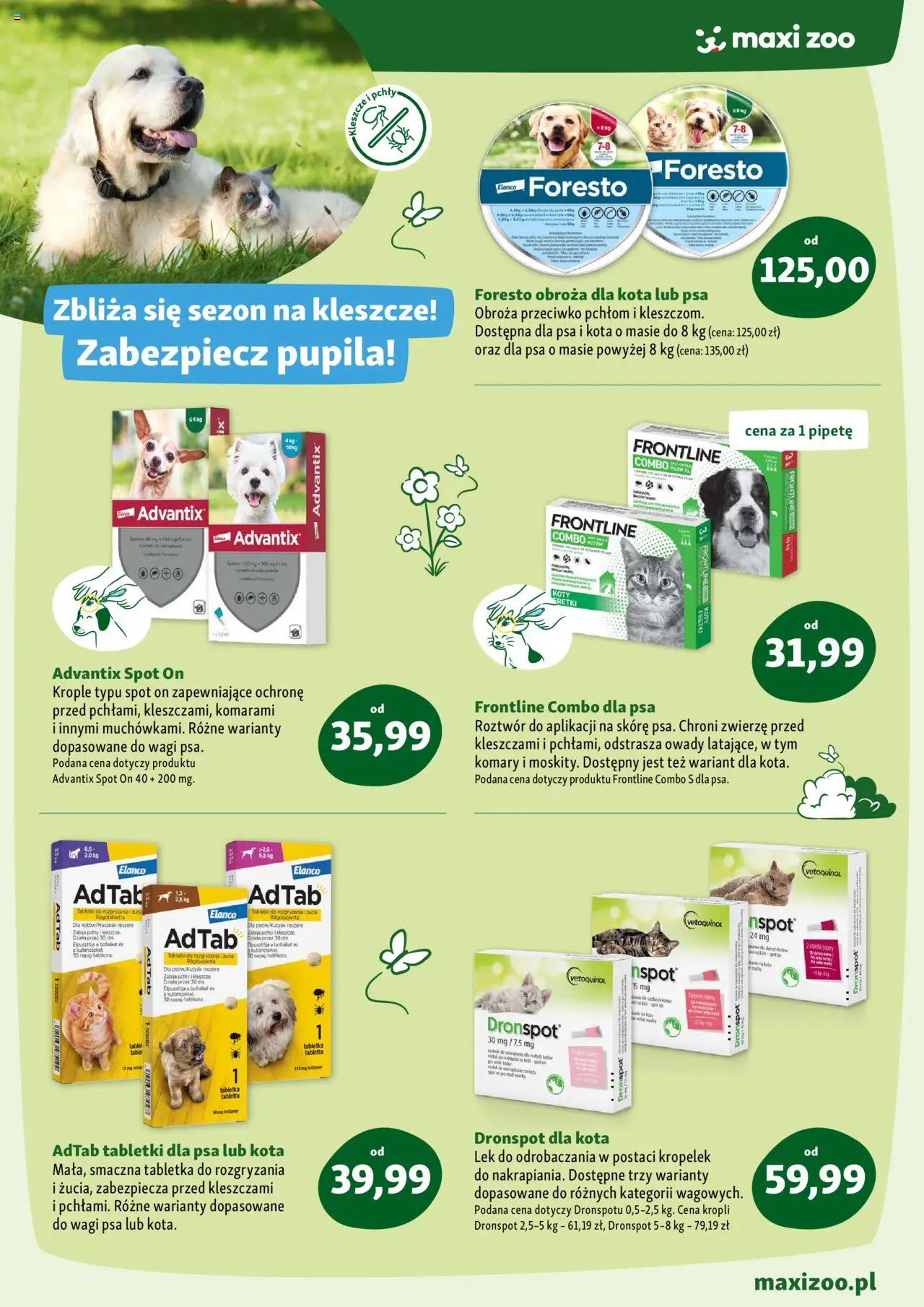 Pogląd gazetki "Foresto" ze sklepu Maxi Zoo ważnej od 01.04.2025