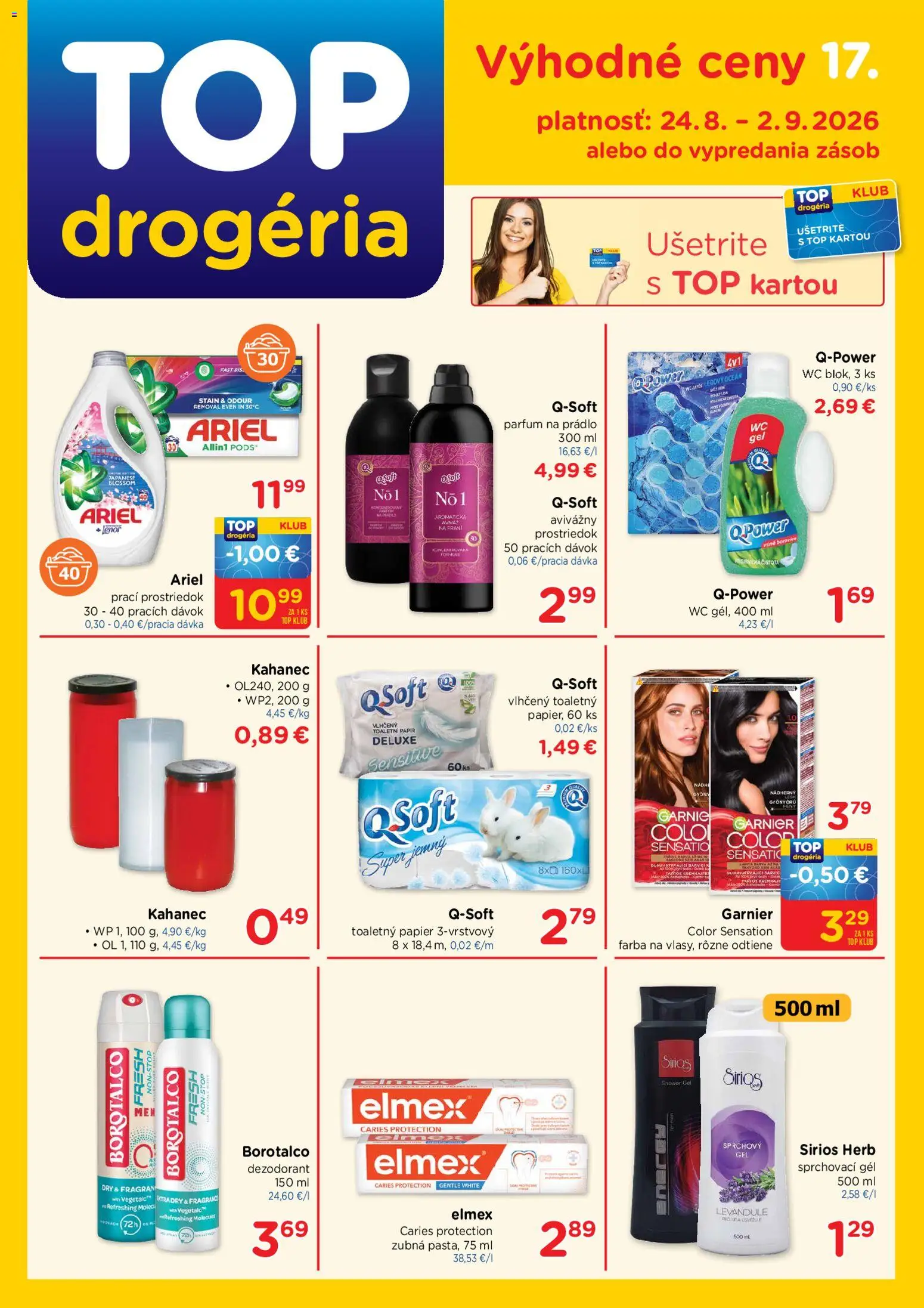 Náhľad TOP Drogéria letáku platného od 24.08.2026