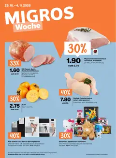 Vorschau des Merkblatts Migros aktionen vom Shop Migros gültig von 29.10.2026 bis 04.11.2026