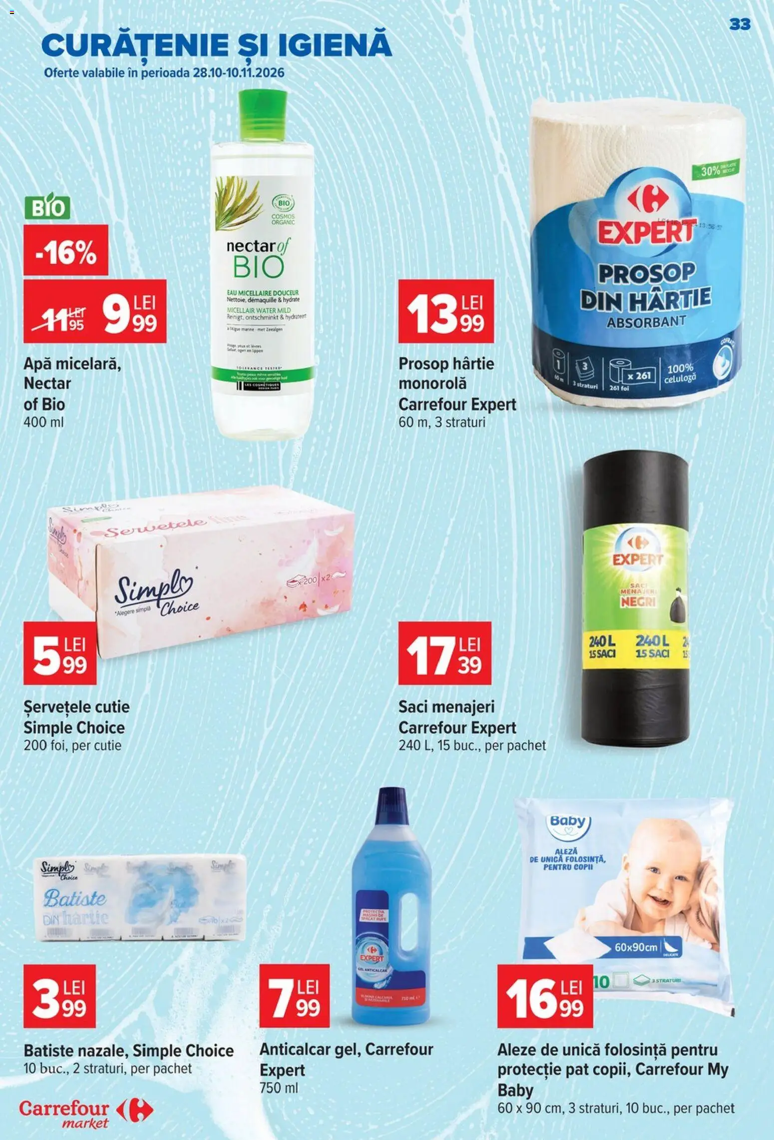 Previzualizarea de cataloage: Carrefour Carrefour Catalog Market valabil de la 28.10.2026 - Apă, Pat, Baby, Bio, Cutie, Saci menajeri
