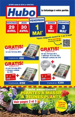 Voorbeeld van Hubo Publicité van winkel Hubo geldig vanaf 29/04/2026