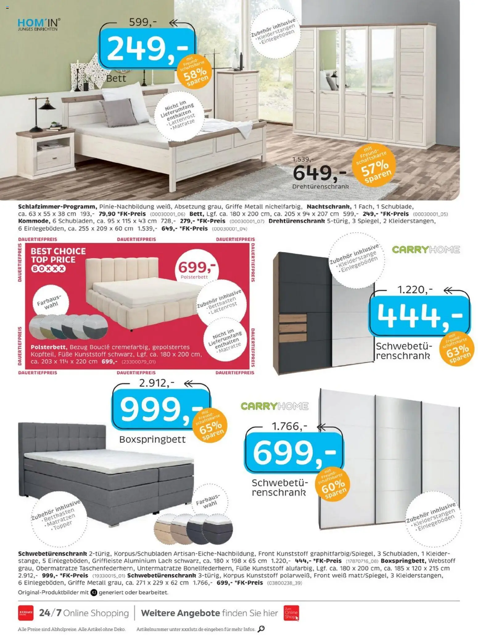 Vorschau von dem Prospekt des Geschäftes XXXLutz, gültig ab dem 24.10.2026 - Boxspringbett, Matratze, Bett, Top, Lattenrost, Polsterbett, Topper, Schwebetürenschrank