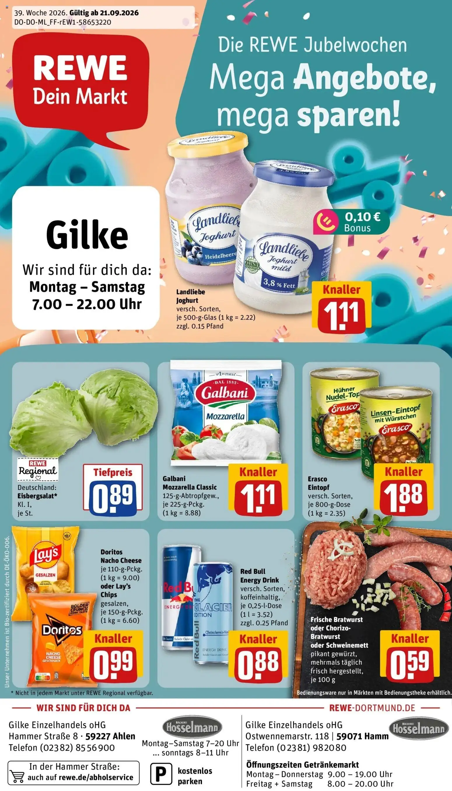 Vorschau von dem Prospekt des Geschäftes Rewe, gültig ab dem 21.09.2026