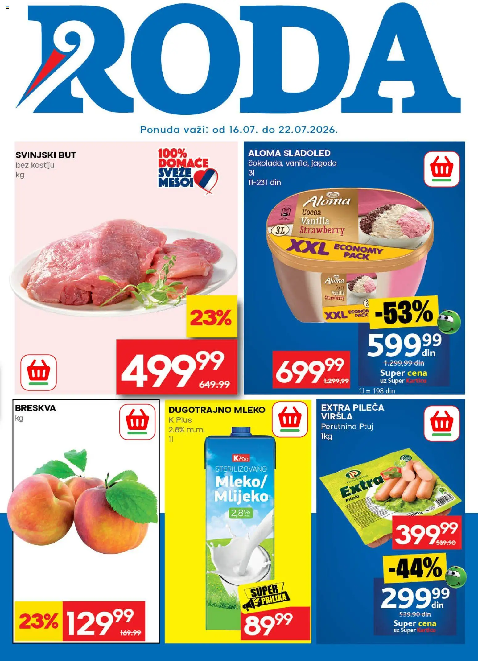 Pregled Roda kataloga - važi od 16.07.2026