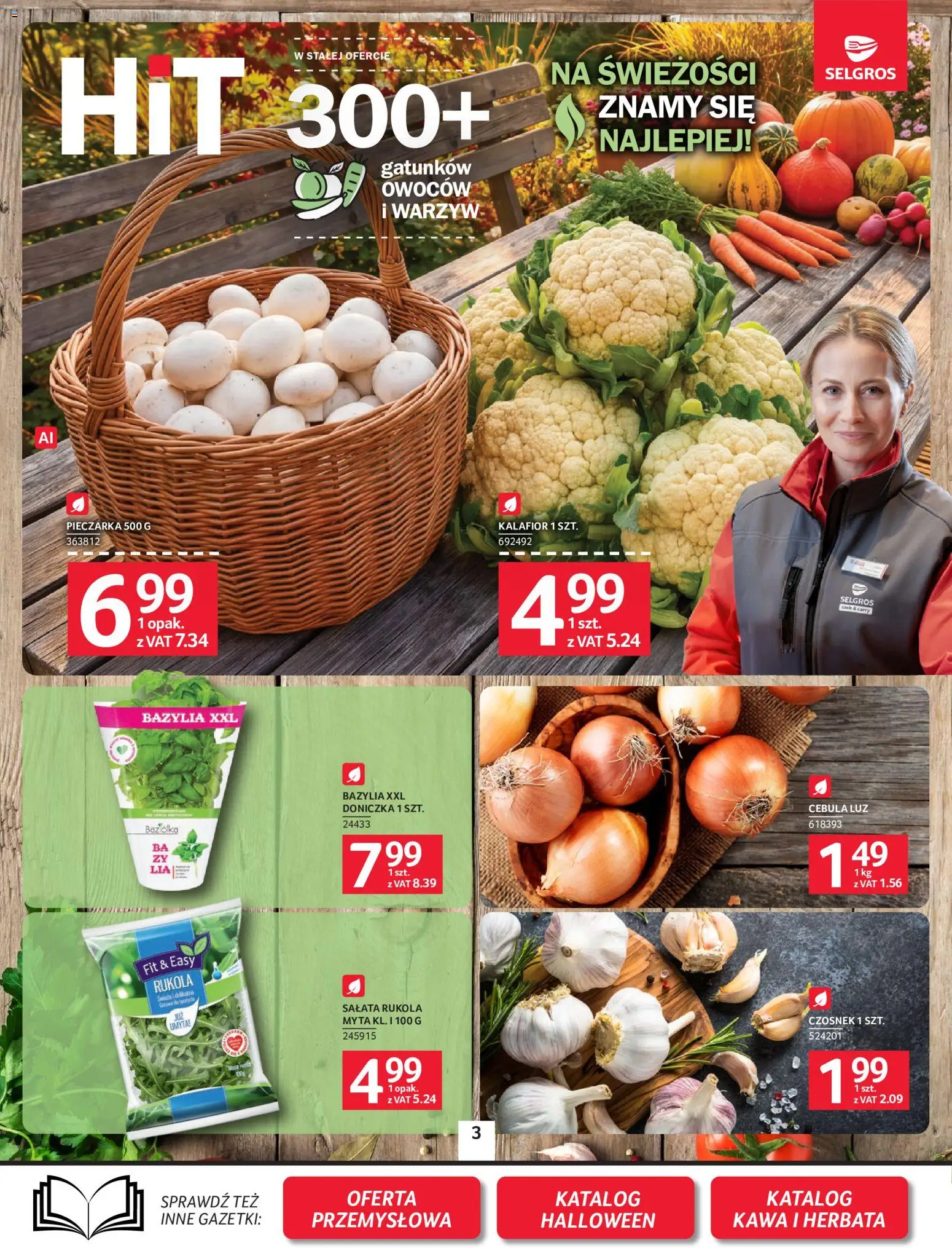 Pogląd gazetki "Selgros cash&carry gazetka" ze sklepu Selgros cash&carry ważnej od 08.10.2026 - Kawa, Herbata, Rukola, Czosnek, Bazylia, Cebula, Doniczka, Sałata