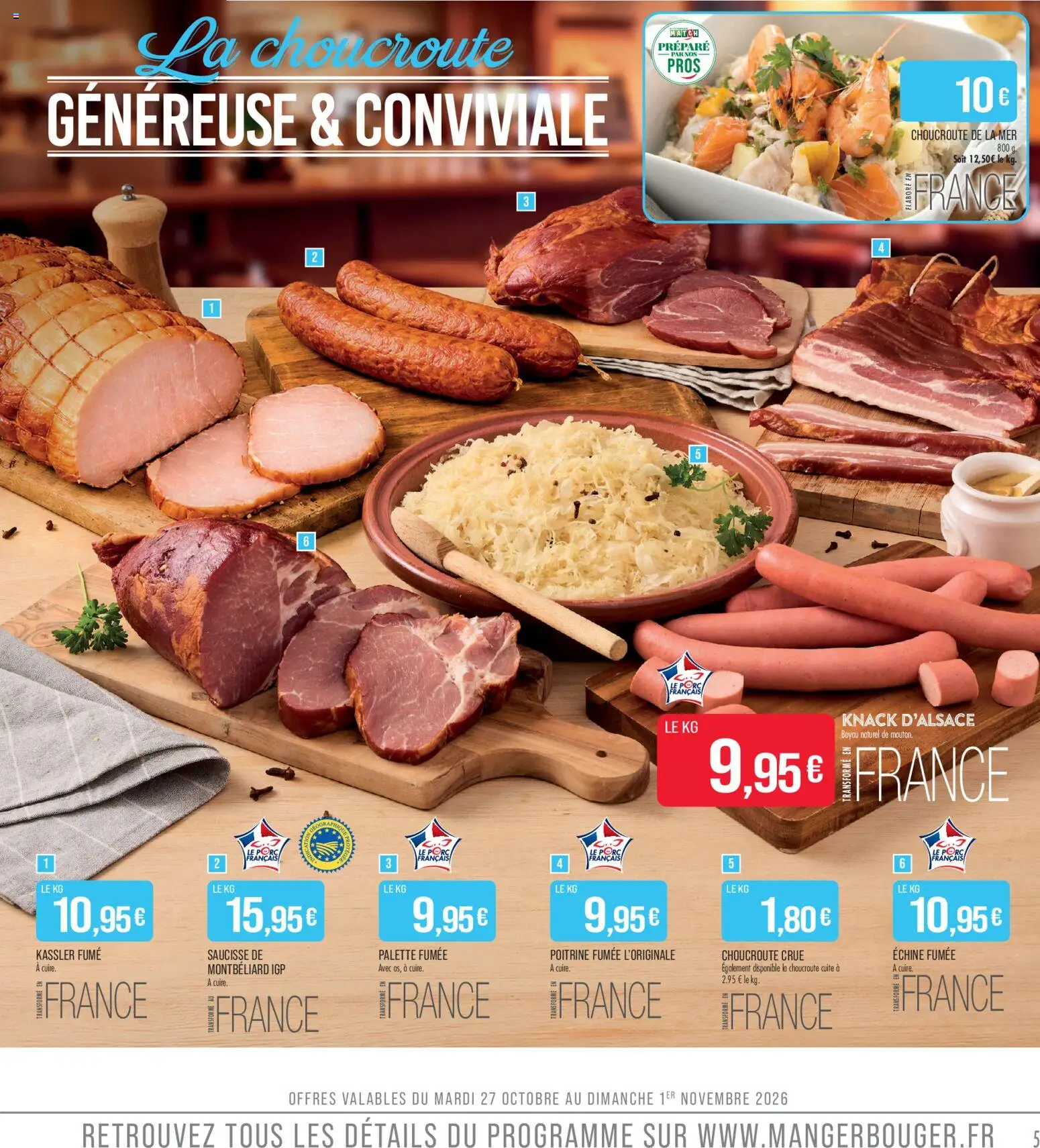 Prévisualisation de Match Supermarché - La match mania du magasin Match Supermarché formulaire valide 27/10/2026 - Choucroute, Saucisse, Porc, Choucroute crue, Choucroute cuite