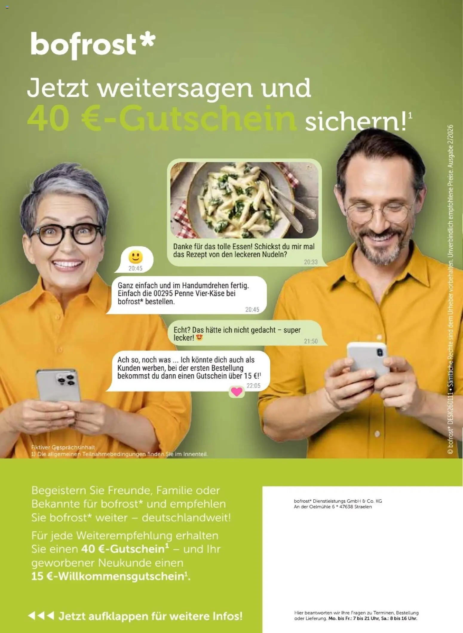 Vorschau von dem Prospekt des Geschäftes Bofrost, gültig ab dem 07.09.2026 - Nudeln