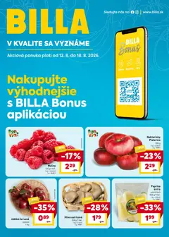 Náhľad Billa letáku platného od 12.08.2026