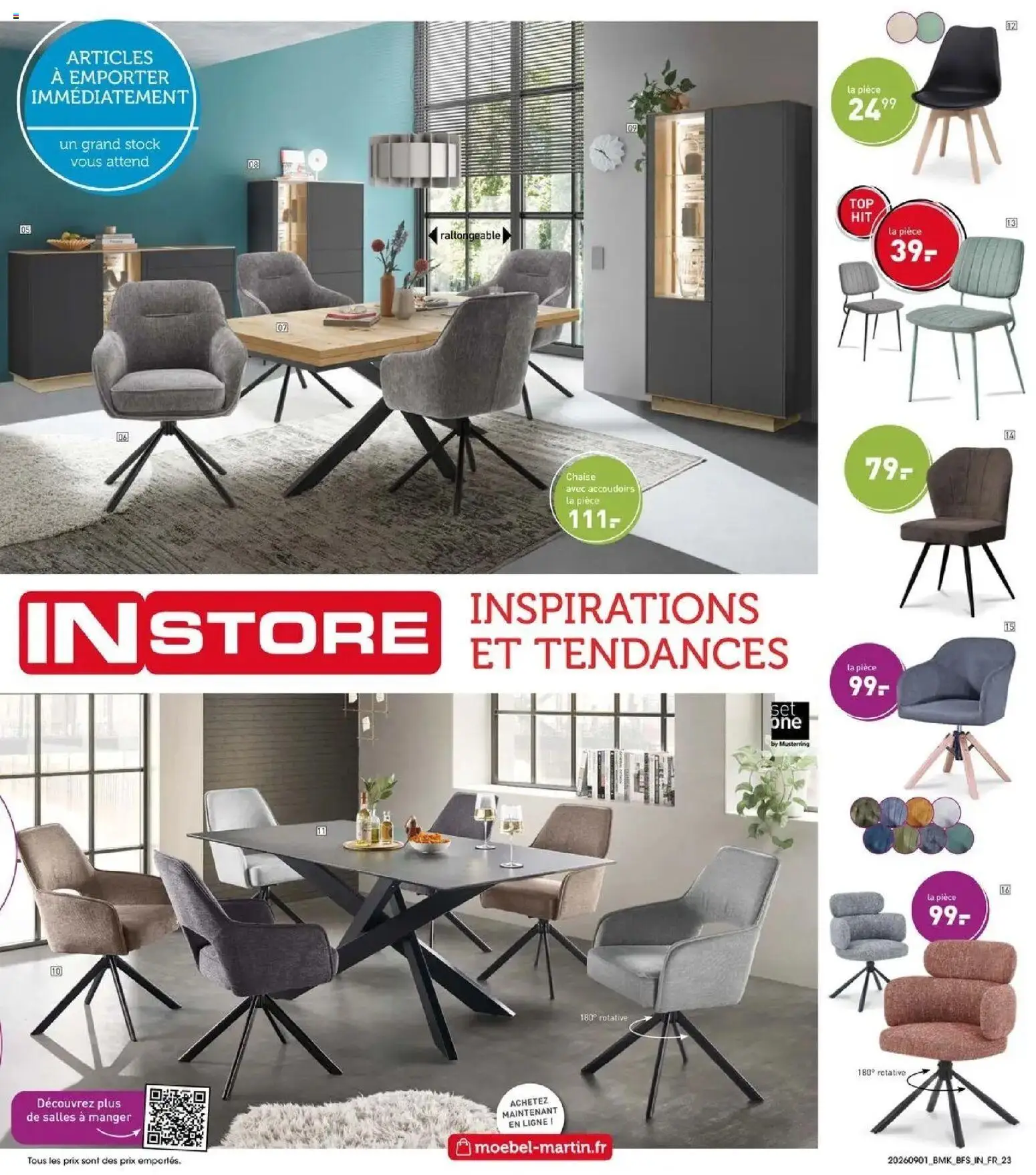 Prévisualisation de Möbel Martin: Offres hebdomadaires du magasin Möbel Martin formulaire valide 01/09/2026 - Store, Chaise