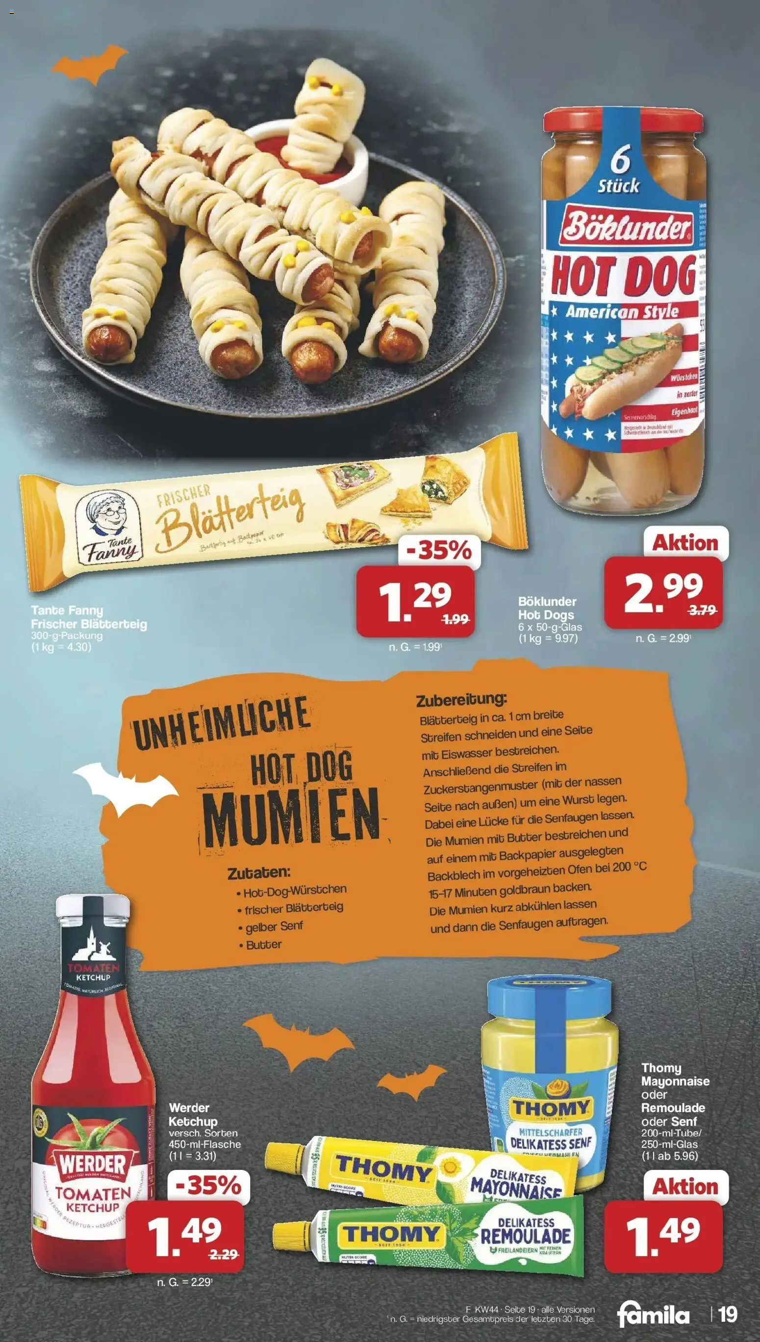 Vorschau von dem Prospekt des Geschäftes Famila Nordwest, gültig ab dem 26.10.2026 - Butter, Wurst, Ofen, Mayonnaise, Tomaten, Ketchup
